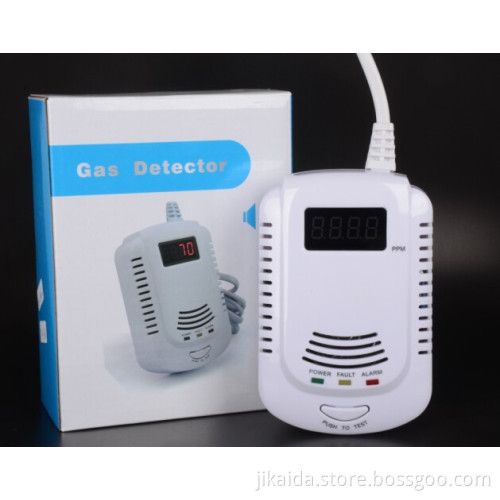 auto real human voice prompt lpg gas leak detector with LCD